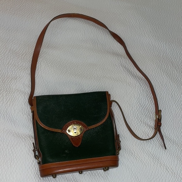 Dooney & Bourke Vintage Spectator Bag in Fir Green and Tan Leather - Picture 3 of 17